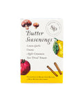 Butter Seasonings 4-Flavor Spice Pack with Lemon Garlic, Umami, Sun-Dried Tomato, and Apple Cinnamon flavors for cooking and grilling.