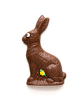 Premium handmade milk chocolate Easter bunny with decorative eye and flower, perfect for Easter baskets.
