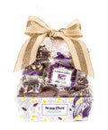 Chocolate Mountain Gift Basket by Sugar Plum with 17 Handcrafted Chocolate-Covered Snacks, Perfect Gourmet Gift for Any Occasion