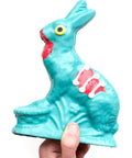 Handcrafted 7.5 oz white Chocolate Zombie Bunny with eerie details, perfect for spooky celebrations and Halloween parties.
