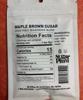 Maple Brown Sugar Vegetable Seasoning Pack with Nutrition Facts and Ingredients List
