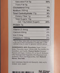 "Nostalgic Chocolate Bar nutrition facts and ingredients label, detailed information on calories, fats, sugars, and allergens."