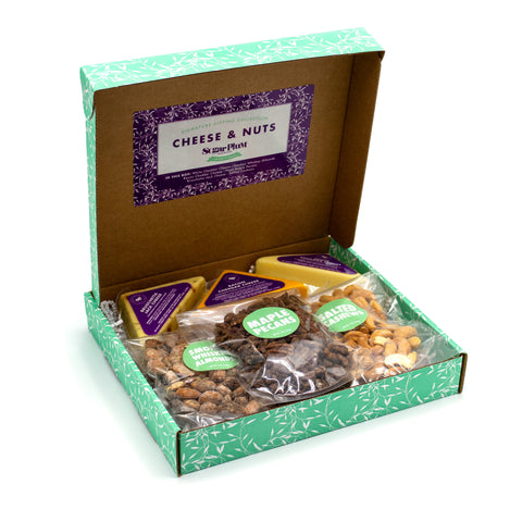 Signature Cheese and Nuts Box – Gourmet Snack Gift Set with Premium Cheddar, Monterey Jack & Handcrafted Roasted Nuts | Perfect for Charcuterie & Wine Pairing