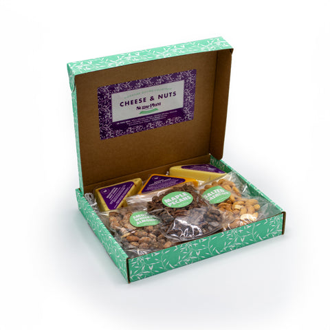 Signature Cheese and Nuts Box – Gourmet Snack Gift Set with Premium Cheddar, Monterey Jack & Handcrafted Roasted Nuts | Perfect for Charcuterie & Wine Pairing