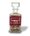 Whiskey Old-Fashioned Flavored Nuts in Glass Decanter, gourmet snack for whiskey lovers, exclusive Damn Man Black Label gift.