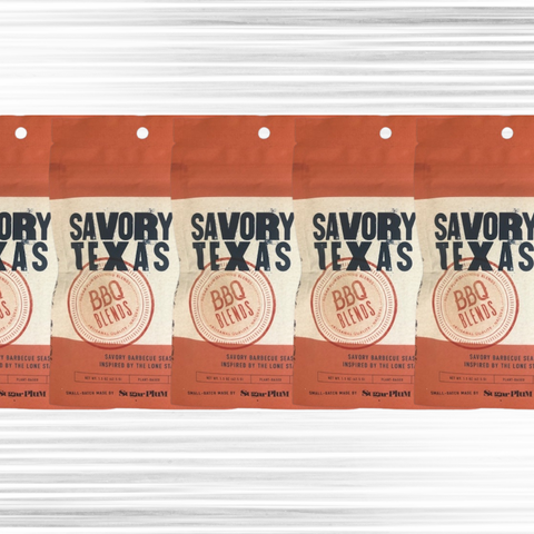 Savory Texas BBQ Seasoning 5 Pack with Bold BBQ Spice Blend for Grilling and Smoking Beef, Pork, and Chicken