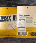 Tangy Memphis BBQ Seasoning packaging with nutritional information and Sugar Plum branding.